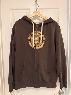 Vintage Element Embroidered Sherpa Full-zip Hoodie